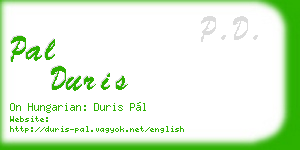 pal duris business card